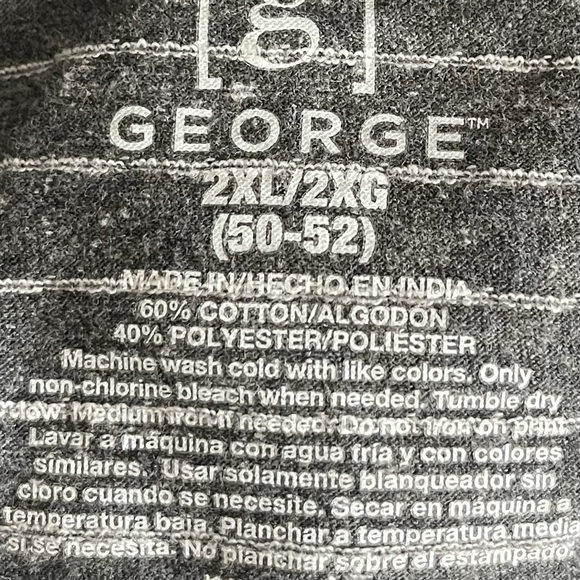 GEORGE Gray and white shirt - Picture 5 of 6